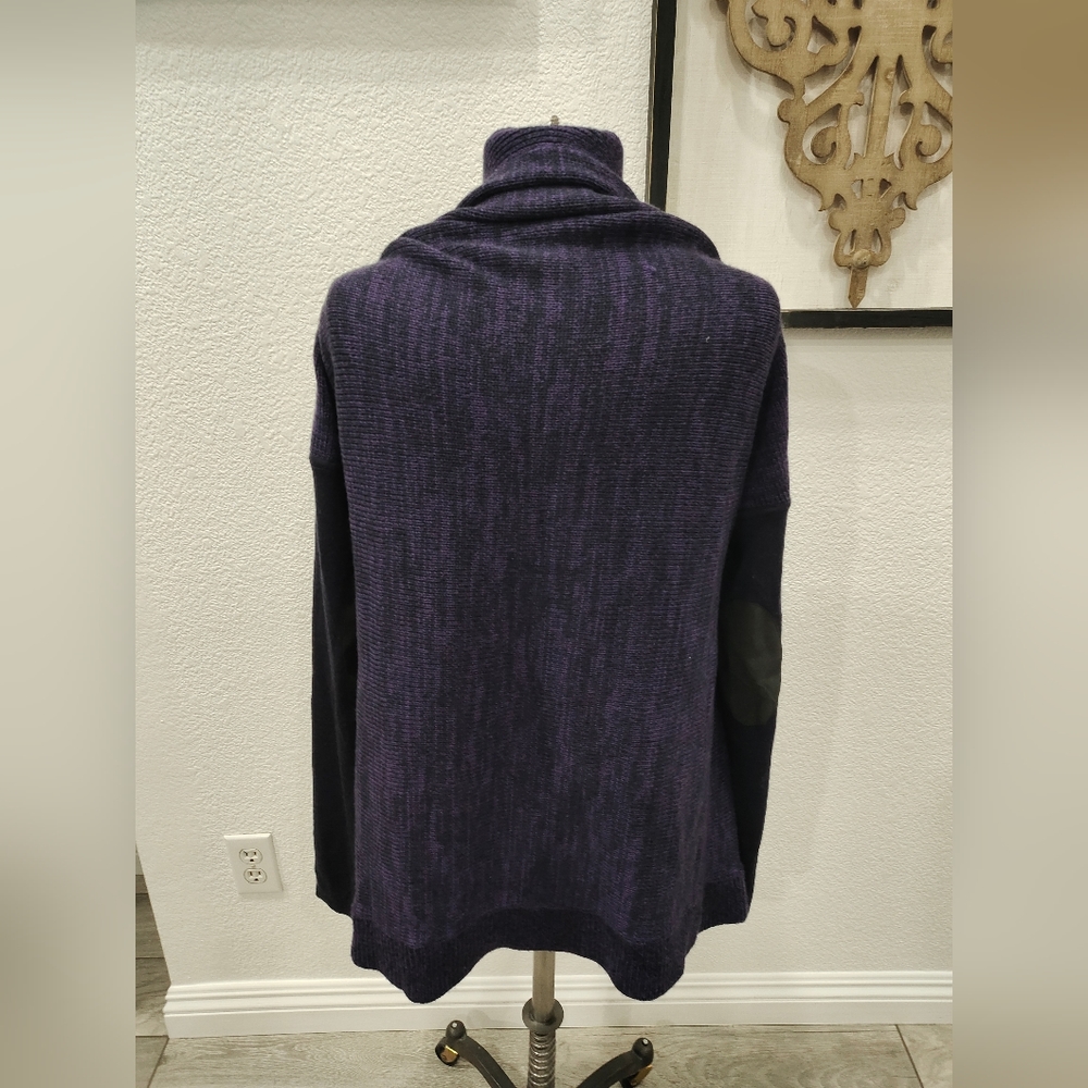 Lululemon wrap it up sweater cardigan size 12 purple merino wool - Picture 7 of 9
